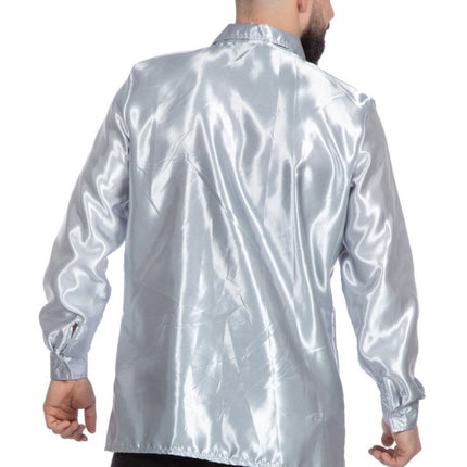 Disco Blouse Ruches Zilver van Wilbers & Wilbers koop je bij Partywinkel