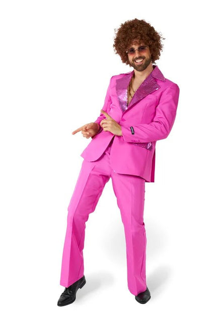 Disco Kostuum Heren Roze 2-delig van OppoSuits koop je bij Partywinkel