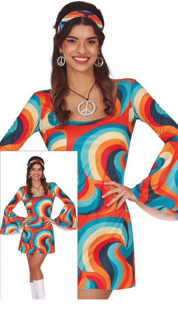 Disco Pak Blauw Oranje Dames van Fiestas Guirca koop je bij Partywinkel