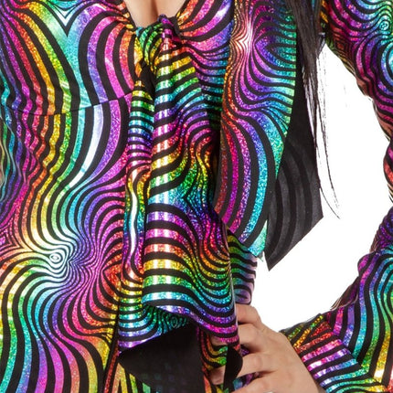 Disco Pak Gekleurd Dames Holografisch van Wilbers & Wilbers koop je bij Partywinkel