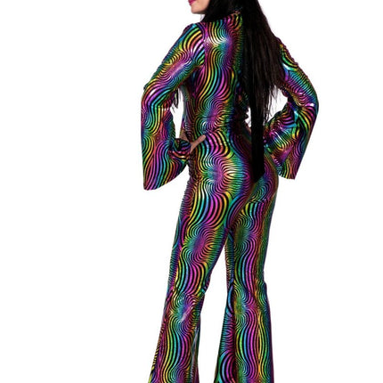 Disco Pak Gekleurd Dames Holografisch van Wilbers & Wilbers koop je bij Partywinkel