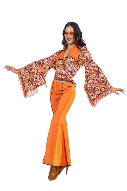 Disco Pak Oranje Dames 2 delig van Wilbers & Wilbers koop je bij Partywinkel