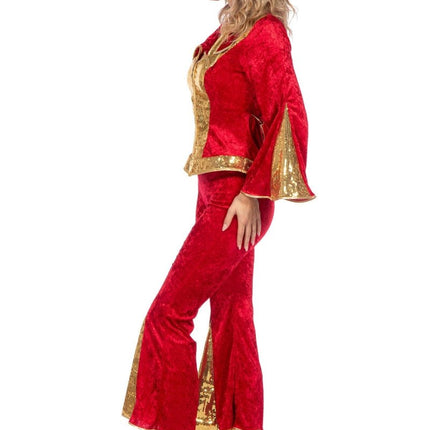 Disco Pak Rood Goud Dames Glitter 3 delig van Wilbers & Wilbers koop je bij Partywinkel