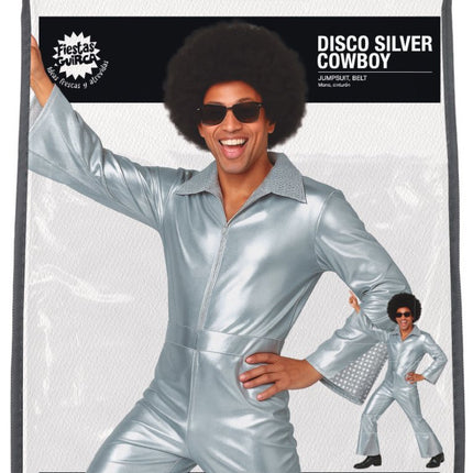 Disco Pak Zilver Heren Jumpsuit van Fiestas Guirca koop je bij Partywinkel