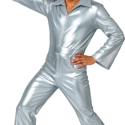 Disco Pak Zilver Heren Jumpsuit van Fiestas Guirca koop je bij Partywinkel