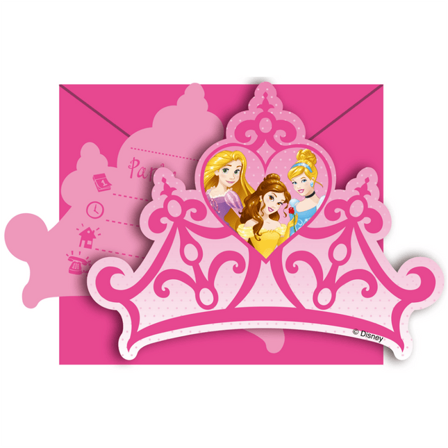 Disney Prinsessen Uitnodigingen 6st van Procos koop je bij Partywinkel