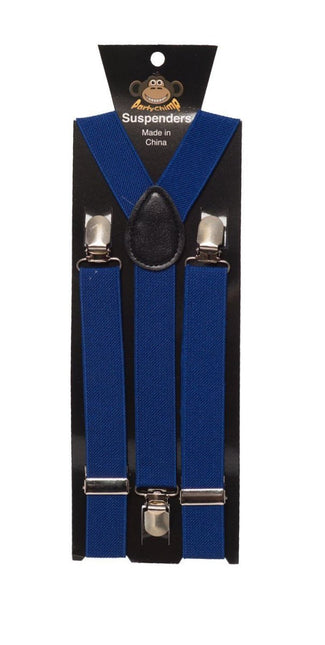 Donkerblauwe Bretels van Partychimp koop je bij Partywinkel