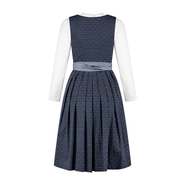Donkerblauwe Dirndl Jurk Oktoberfest Dames Met Insteekzak 2 delig van Haus Huberts koop je bij Partywinkel