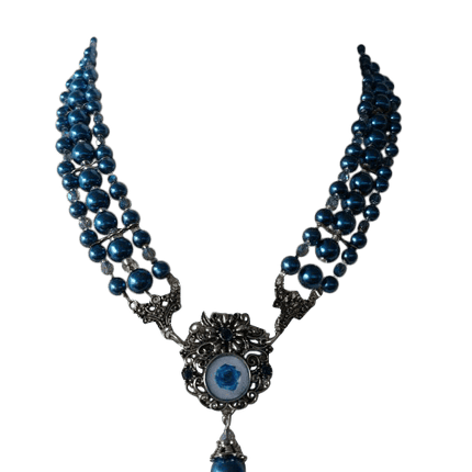 Donkerblauwe Ketting Edelsteen van Haus Huberts koop je bij Partywinkel