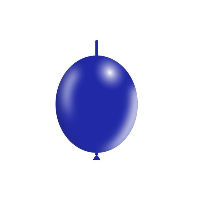 Donkerblauwe Knoopballonnen 30cm 50st van Balloonia koop je bij Partywinkel