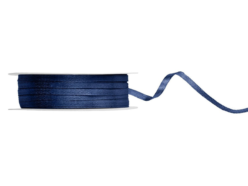 Donkerblauwe Lint 3Mm 50m van Partydeco koop je bij Partywinkel