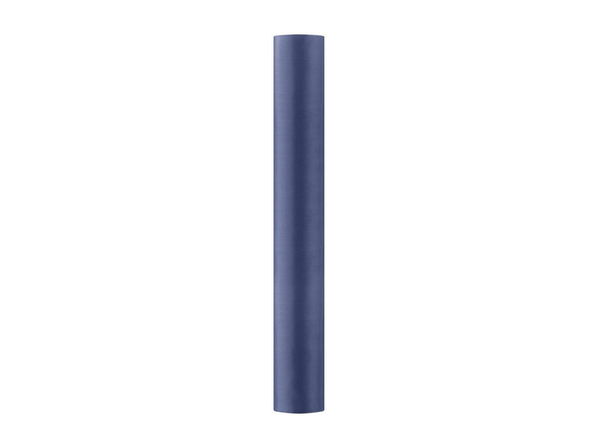 Donkerblauwe Tafelloper 36cm 9m van Partydeco koop je bij Partywinkel