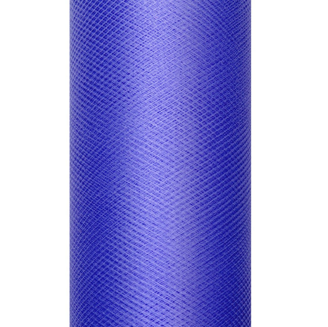 Donkerblauwe Tule Rol 30cm 9m van Partydeco koop je bij Partywinkel