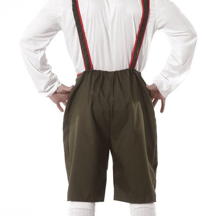 Donkergroene Lederhose Heren van Fiestas Guirca koop je bij Partywinkel