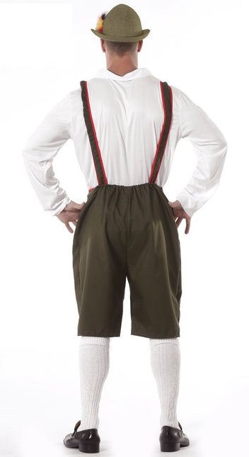 Donkergroene Lederhose Heren van Fiestas Guirca koop je bij Partywinkel