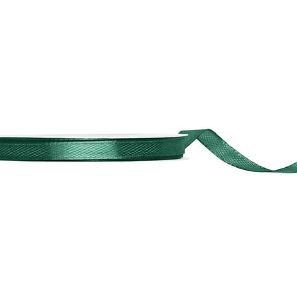 Donkergroene Lint 6Mm Satijn 25m van Partydeco koop je bij Partywinkel