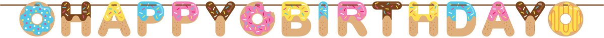 Donut Slinger Happy Birthday 2,6m van Creative Converting koop je bij Partywinkel