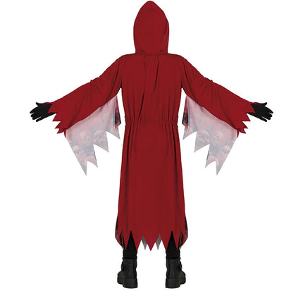 Doodshoofd Halloween Kostuum Kind Rood van Fiestas Guirca koop je bij Partywinkel