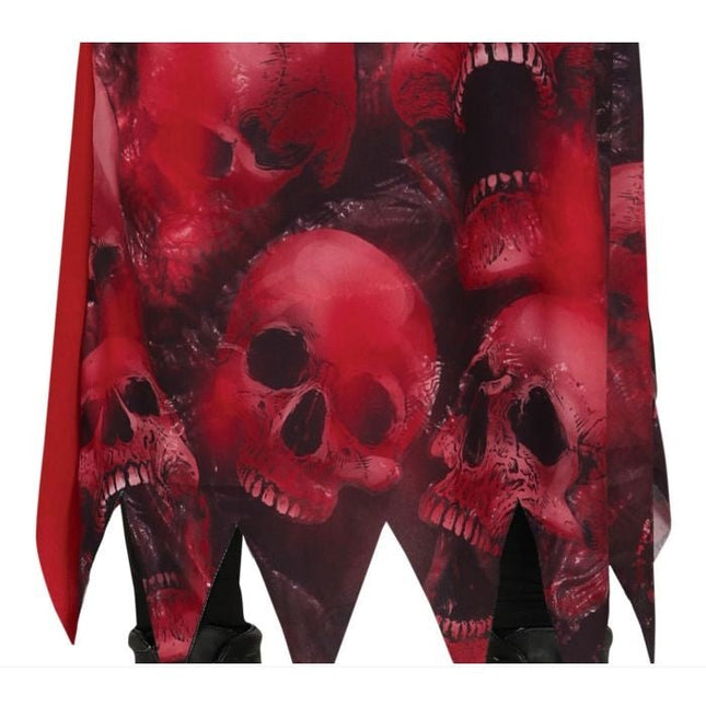 Doodshoofd Halloween Kostuum Kind Rood van Fiestas Guirca koop je bij Partywinkel