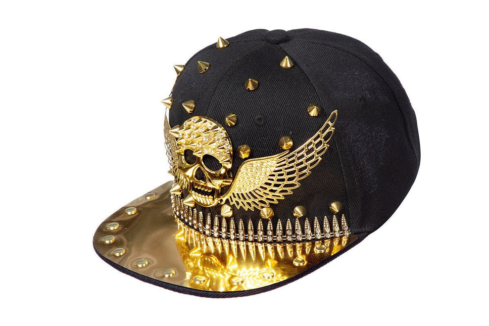 Doodshoofd Pet Zwart Goud van Wilbers & Wilbers koop je bij Partywinkel