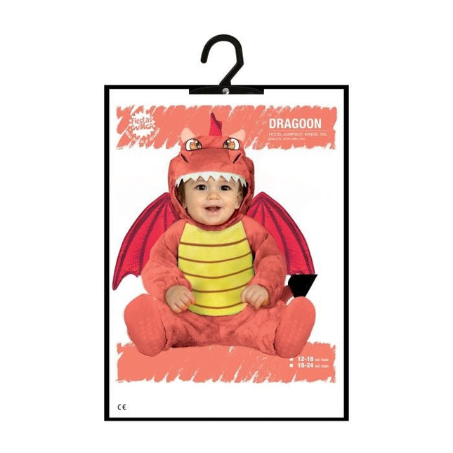 Draak Kostuum Baby Rood van Fiestas Guirca koop je bij Partywinkel