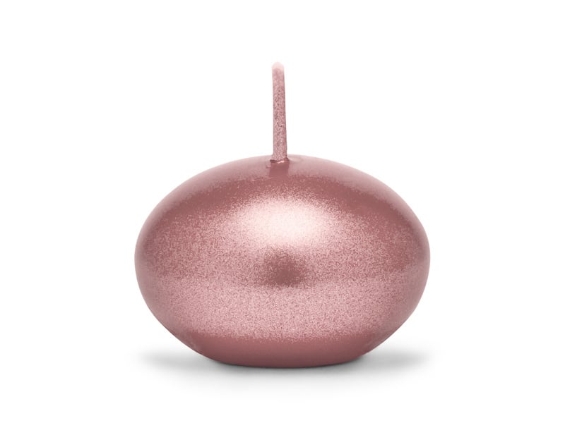Drijfkaarse Rose Goud 4cm 50st van Partydeco koop je bij Partywinkel