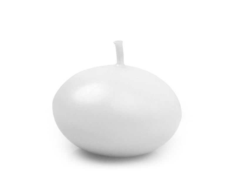 Drijfkaarsen Wit 4cm 50st van Partydeco koop je bij Partywinkel