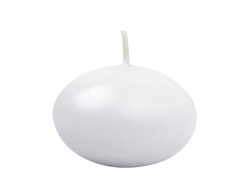 Drijfkaarsen Wit 5cm 10st van Partydeco koop je bij Partywinkel