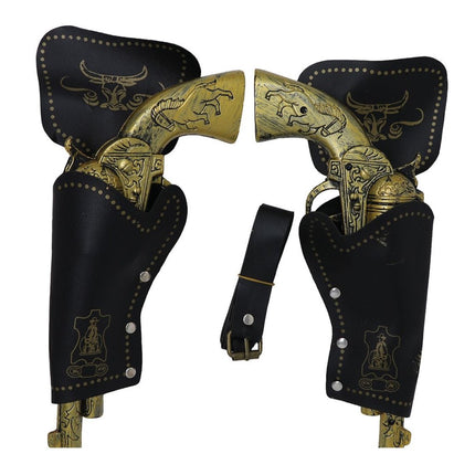Dubbele Holster Geweren 29cm van Fiestas Guirca koop je bij Partywinkel