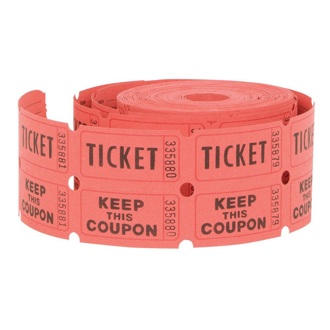Dubbele Tickets Rol 5,1cm 500st van Unique koop je bij Partywinkel