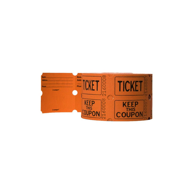 Dubbele Tickets Rol 5,1cm 500st van Unique koop je bij Partywinkel