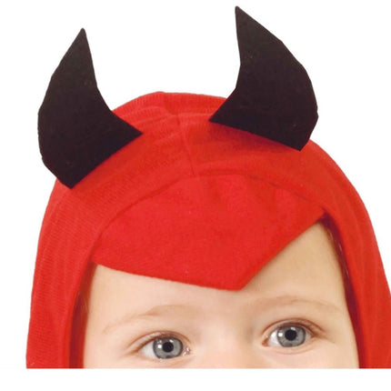 Duivel Halloween Kostuum Baby Rood Zwart van Fiestas Guirca koop je bij Partywinkel