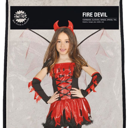 Duivel Halloween Kostuum Meisje Rode van Fiestas Guirca koop je bij Partywinkel