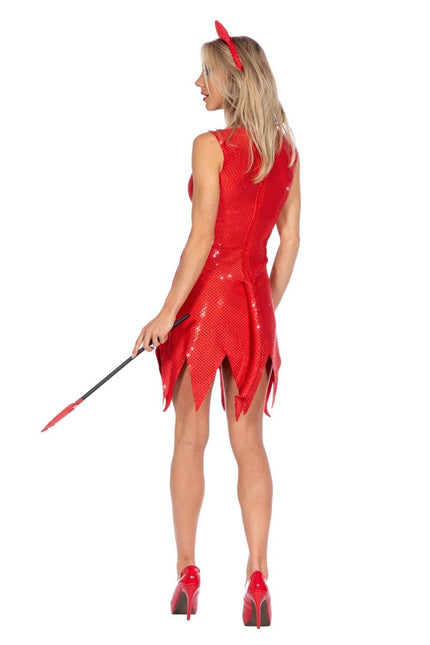 Duivel Kostuum Dames Sparkle 2 delig van Wilbers & Wilbers koop je bij Partywinkel