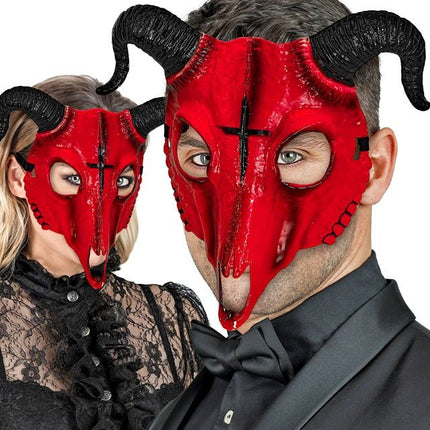 Duivel Masker Gekleurd van Widmann koop je bij Partywinkel
