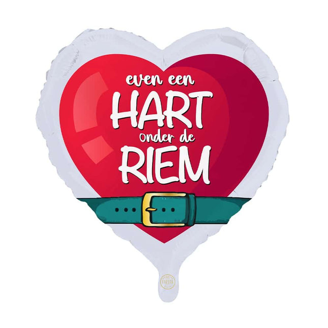 Een Hart Onder De Riem Helium Ballon Leeg 45cm van WeFiesta koop je bij Partywinkel