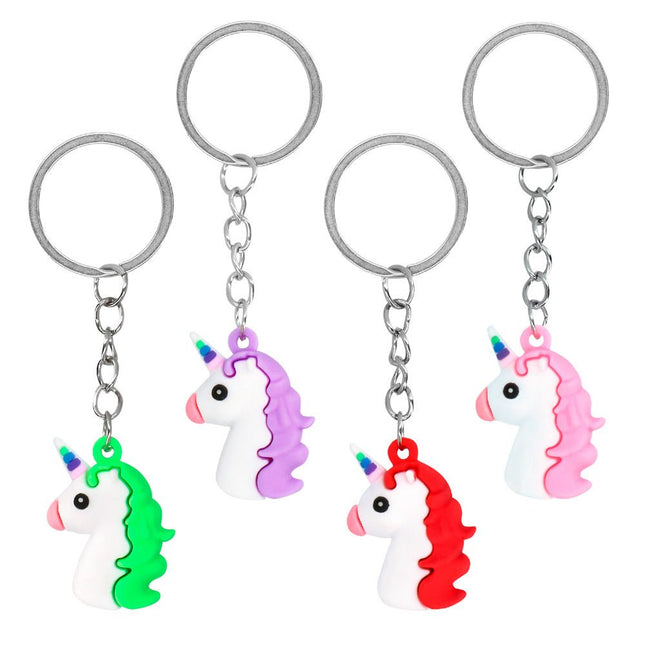 Eenhoorn Uitdeelcadeautjes Sleutelhanger 3cm 4st van Boland koop je bij Partywinkel