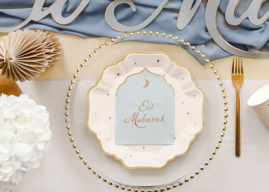 Eid Mubarak Servetten 23cm 12st van Partydeco koop je bij Partywinkel