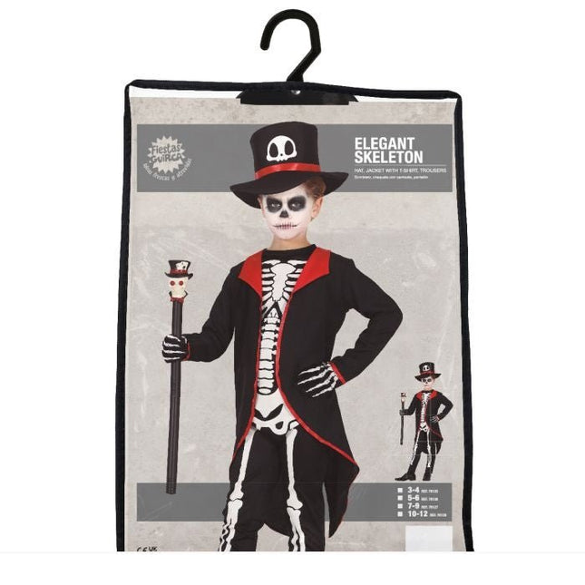 Elegante Skelet Halloween Kostuum Kind van Fiestas Guirca koop je bij Partywinkel