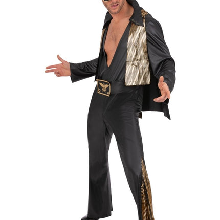Elvis Black Jumpsuit Heren van Smiffys koop je bij Partywinkel