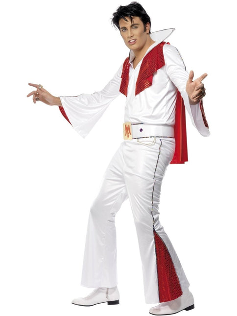 Elvis Kostuum, Wit &amp; Rood van Smiffys koop je bij Partywinkel