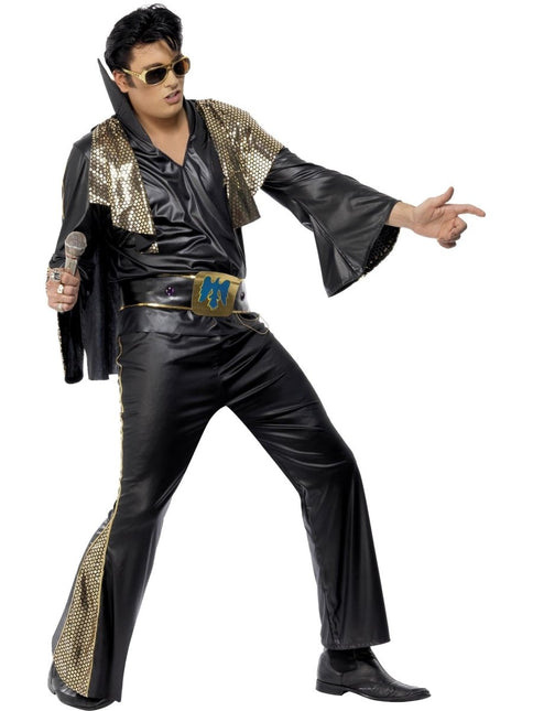 Elvis Kostuum, Zwart & Goud van Smiffys koop je bij Partywinkel