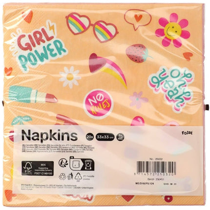 Emoij Servetten 33cm 20st van Folat koop je bij Partywinkel
