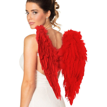 Engelen Vleugels Rood 50cm van Boland koop je bij Partywinkel