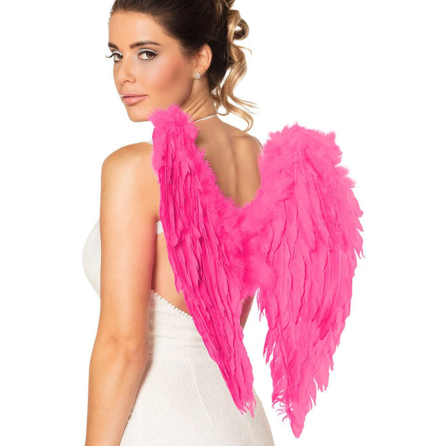 Engelen Vleugels Roze 50cm van Boland koop je bij Partywinkel