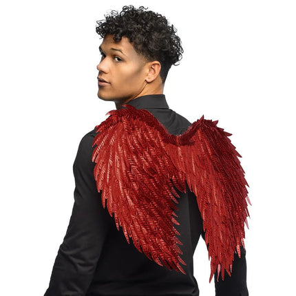 Engelenvleugels Glam rood (55 x 50 cm) van Boland koop je bij Partywinkel
