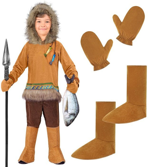 Eskimo Kostuum Bruin van Widmann koop je bij Partywinkel
