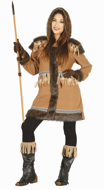 Eskimo Kostuum Dames Bruin van Fiestas Guirca koop je bij Partywinkel