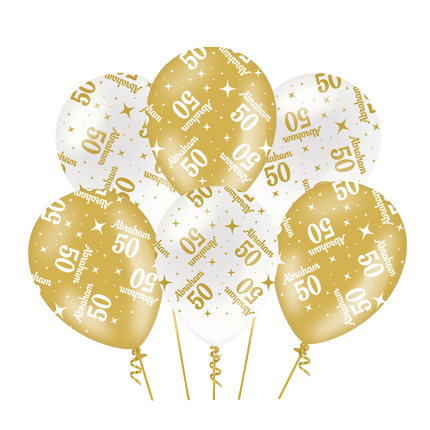 Fancy party latex ballonnen - Abraham 50 van Paper Dreams koop je bij Partywinkel