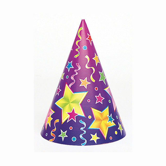 Feesthoedjes Assorti 17,8cm 6st van Unique koop je bij Partywinkel